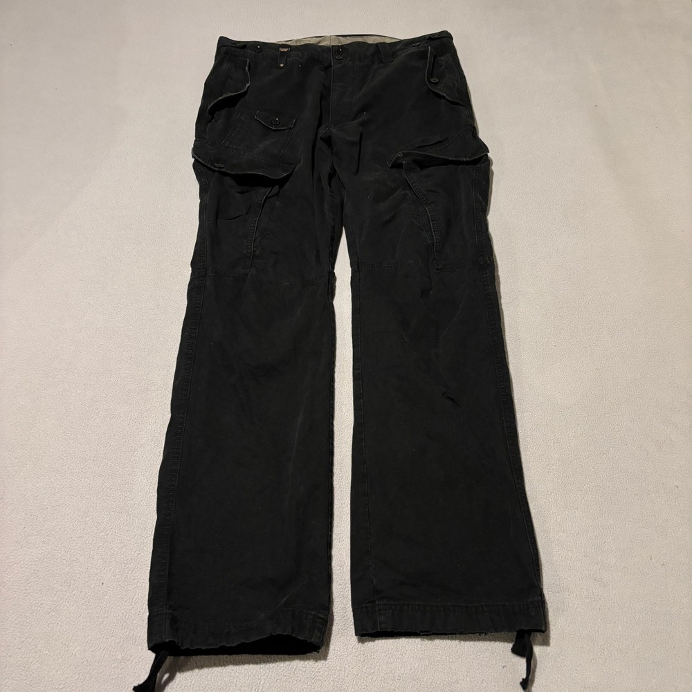 Diesel Sislargo Mens Cargo Pants Size 33 Regular Black Cotton Utility Trousers